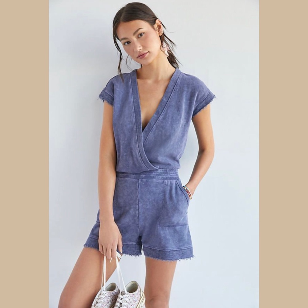 Anthropologie Daily Practice Frayed Romper